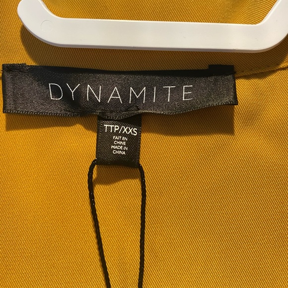 Dynamite Mustard cropped bomber jacket size XXS - Picture 8 of 11